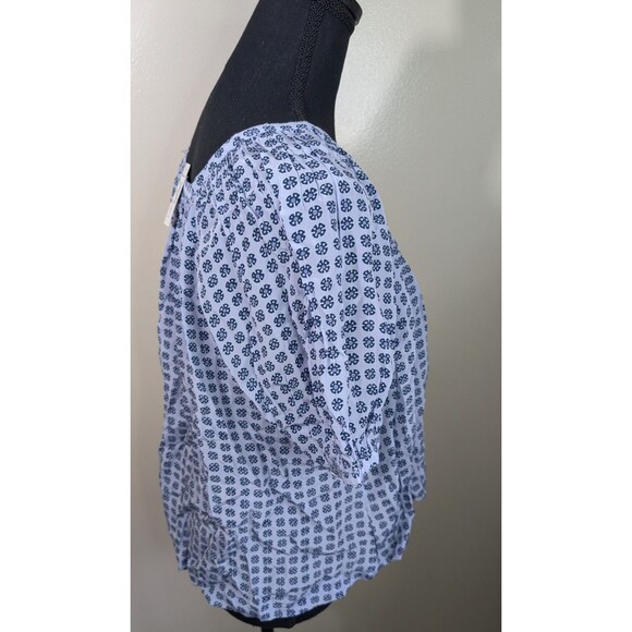 Madewell Puff-Sleeve A-Line Top In Washed Lavender Button Front Oversized Medium - Picture 5 of 13